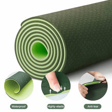 Load image into Gallery viewer, TPE Yoga Double Layer Non-Slip Yoga Mat