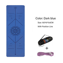 Load image into Gallery viewer, TPE Yoga Double Layer Non-Slip Yoga Mat