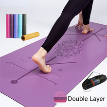 Load image into Gallery viewer, TPE Yoga Double Layer Non-Slip Yoga Mat