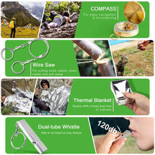 Load image into Gallery viewer, 18 IN 1 Outdoor Survival Kit Set Camping Travel Multifunction Tactical Defense Equipment First Aid SOS for Wilderness Adventure
