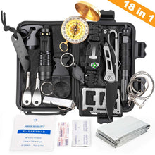 Load image into Gallery viewer, 18 IN 1 Outdoor Survival Kit Set Camping Travel Multifunction Tactical Defense Equipment First Aid SOS for Wilderness Adventure
