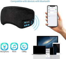 Load image into Gallery viewer, Bluetooth Sleep Eye Mask Wireless Headphones Cotton Sleeping Eye Cover Music Headsets with Mic Handsfree for Side Sleepers Gift
