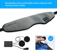 Load image into Gallery viewer, Bluetooth Sleep Eye Mask Wireless Headphones Cotton Sleeping Eye Cover Music Headsets with Mic Handsfree for Side Sleepers Gift
