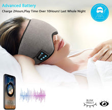 Load image into Gallery viewer, Bluetooth Sleep Eye Mask Wireless Headphones Cotton Sleeping Eye Cover Music Headsets with Mic Handsfree for Side Sleepers Gift
