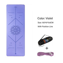 Load image into Gallery viewer, TPE Yoga Double Layer Non-Slip Yoga Mat
