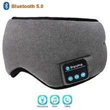 Load image into Gallery viewer, Bluetooth Sleep Eye Mask Wireless Headphones Cotton Sleeping Eye Cover Music Headsets with Mic Handsfree for Side Sleepers Gift
